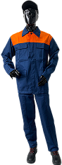 Костюм  робочий, бавовняний , синій  з кокеткою  (куртка, брюки), 10603 Фото