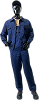 Костюм  робочий ЄВРО (Ортон) (куртка, напівкомбінезон), синій, 03647 с Фото