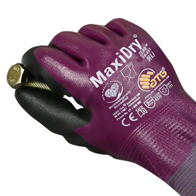 Утепленные перчатки с защитой от масел и жидкостей MaxiDry® Zero™ 56-451 Фото 3