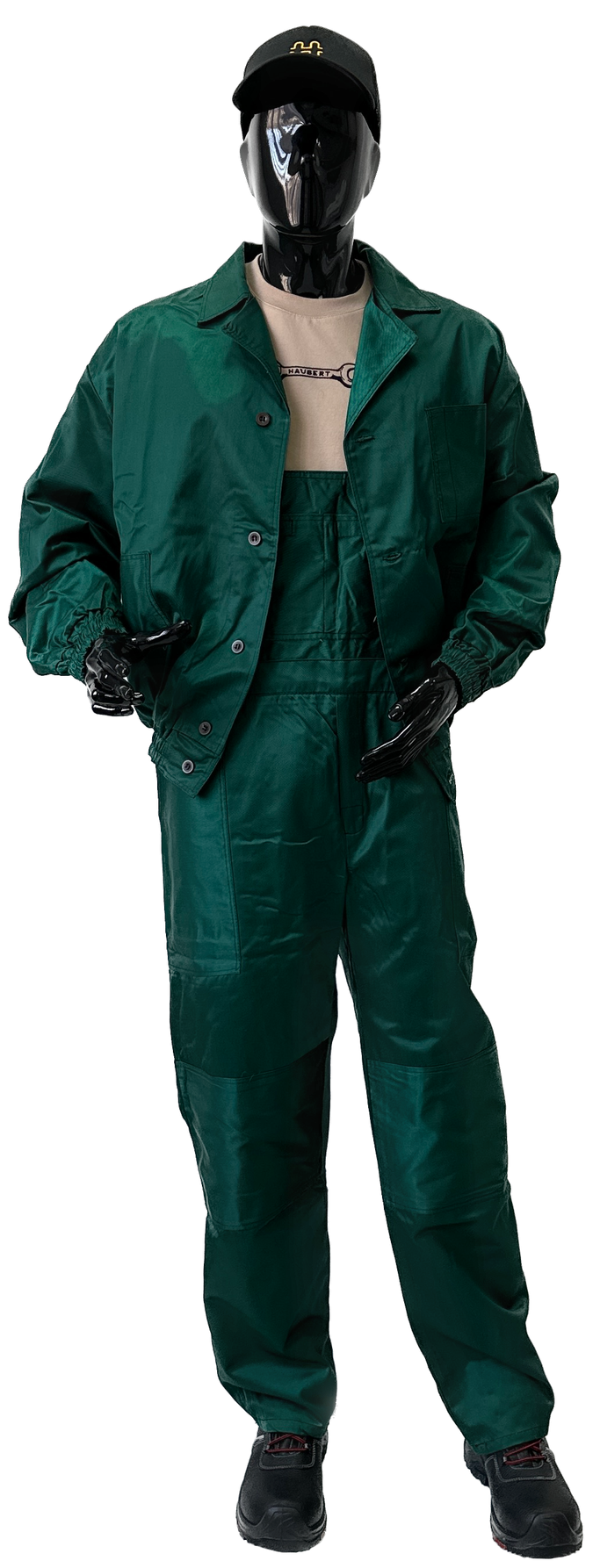 Костюм  робочий ЄВРО (Ортон) (куртка, напівкомбінезон),  зелений, 03647 з Фото