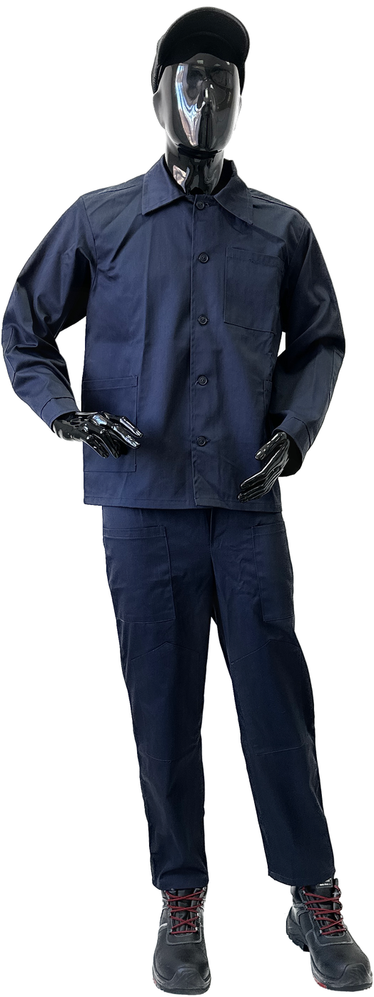 Костюм робочий Майстер, (Саржа), (куртка, брюки), синій, посилений, 03656 с Фото